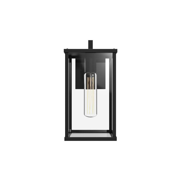Brentwood 12-in Clear Glass/textured Black 1 Light Exterior Wall Sconce | EW652505BKCL