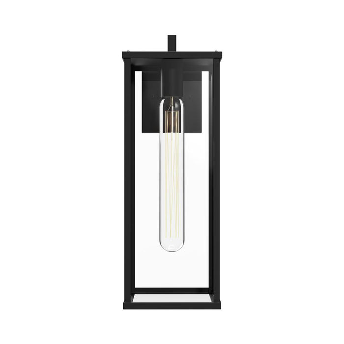 Brentwood 17-in Clear Glass/textured Black 1 Light Exterior Wall Sconce | EW652707BKCL