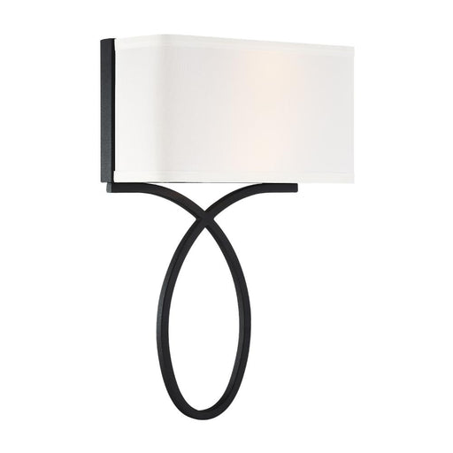 Crystorama Brinkley 2 Light Black Forged Sconce