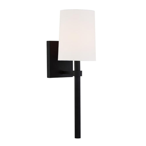Crystorama Bromley 1 Light Black Forged Sconce