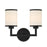 Crystorama Bryant 2 Light Black Forged Sconce