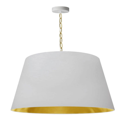 1lt Brynn Large Pendant, Wht/gld Shade, Agb | BRY-L-AGB-692