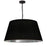 1lt Brynn Large Pendant, Blk/sv Shade, Black | BRY-L-BK-697