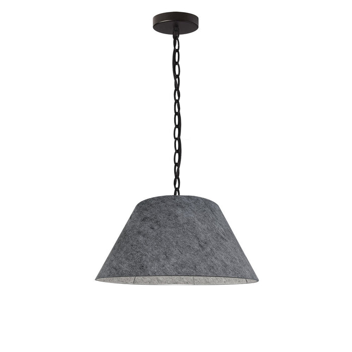 1lt Brynn Small Pendant, Gry Felt Shade, Black | BRY-S-BK-500