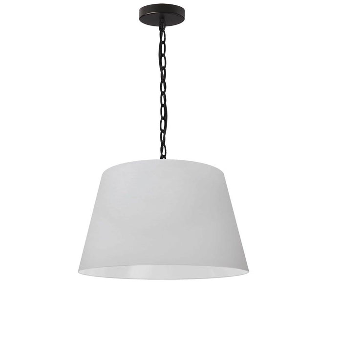 1lt Brynn Small Pendant, Jtone Wht Shade, Black | BRY-S-BK-790