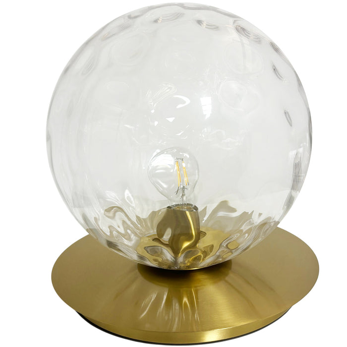 1lt Table Lamp, Agb W/ Clr Hammered Glass | BUR-131T-AGB-CLR