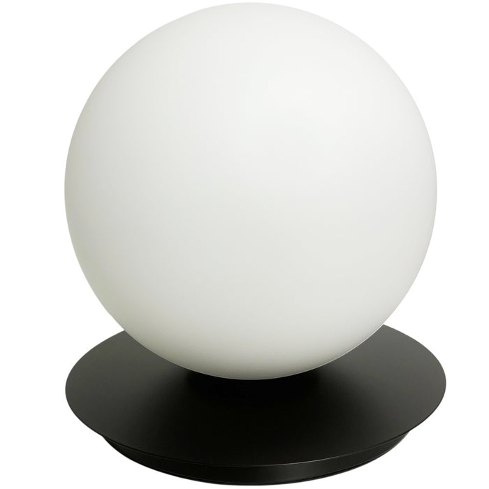 1lt Table Lamp, Mb W/ Wh Opal Glass | BUR-131T-MB-WH