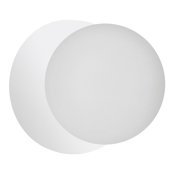 1 Light Matte White Incandescent Wall Sconce With White Glass Globe | BUR-51W-MW-WH
