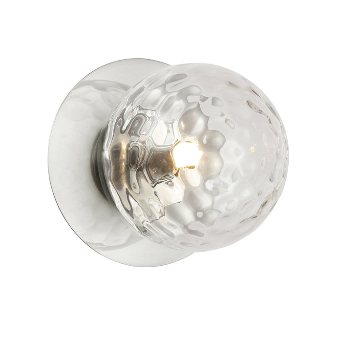 1lt Halogen Wall Sconce, Pc W/ Clear Glass | BUR-51W-PC-CL
