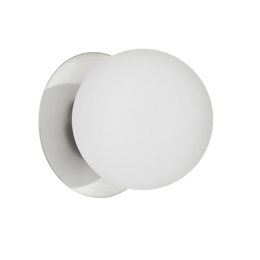 1lt Halogen Wall Sconce, Pc W/ White Glass | BUR-51W-PC-WH