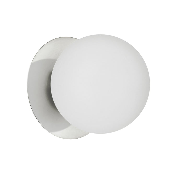 1lt Halogen Wall Sconce, Pc W/ White Glass | BUR-51W-PC-WH