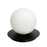 1lt Table Lamp, Mb W/ Wh Opal Glass | BUR-61T-MB-WH