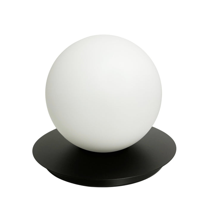 1lt Table Lamp, Mb W/ Wh Opal Glass | BUR-61T-MB-WH