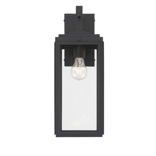 Crystorama Byron 1 Light Matte Black Outdoor Sconce