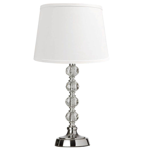 1lt Table Lamp Cut Crystal Ball W/wht Shd | C13T-PC