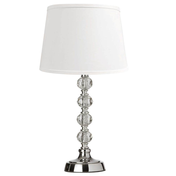 1lt Table Lamp Cut Crystal Ball W/wht Shd | C13T-PC