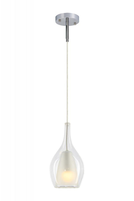 Matteo 1 LT "JERICHO" D5.9" CHROME+ CL GLASS Pendant E26