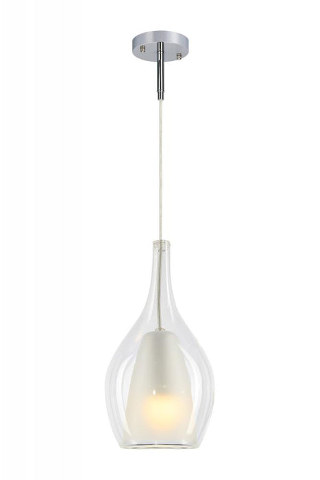 Matteo 1 LT "JERICHO" D7.9" CHROME+ CL GLASS Pendant E26