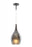 Matteo 1 LT "JERICHO" D7.9" MATTE BLACK+ SM GLASS Pendant E26