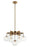 Matteo 7 LT 24" DIAM "BULBUS" AGED GOLD/CEILING CLEAR GLASS Chandelier LED G9 LED 10W