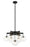 Matteo 7 LT 24" DIAM "BULBUS" MATTE BLACK/CEILING CLEAR GLASS Chandelier LED G9 LED 10W