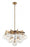 Matteo 16 LT 32" DIAM "BULBUS" AGED GOLD/CEILING CLEAR GLASS Chandelier LED G9 LED 10W