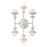 Alora Cadence 11-in Antique White 6 Lights Wall/Vanity