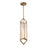 Alora Cairo 19-in Ribbed Glass/Vintage Brass 1 Light Pendant