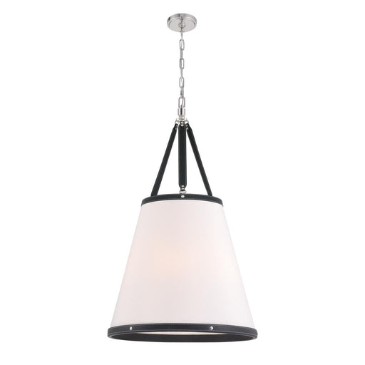 Crystorama Libby Langdon Callahan 6 Light Polished Nickel Pendant