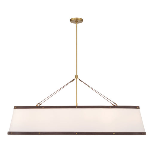 Libby Langdon Callahan 47.5'' Luxe Gold Linear Oval Chandelier | CAL-2407-LG