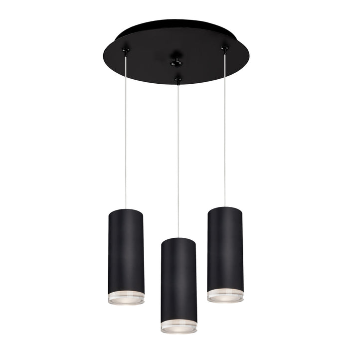 Cameo 11-in Black 3-light Multi Pendant | MP401431BK-03