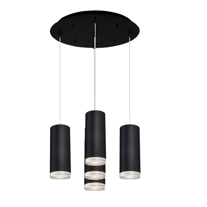Cameo 14-in Black 5-light Multi Pendant | MP401431BK-05
