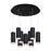 Cameo 18-in Black 9-light Multi Pendant | MP401431BK-09