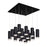 Cameo 19-in Black 16-light Multi Pendant | MP401431BK-16