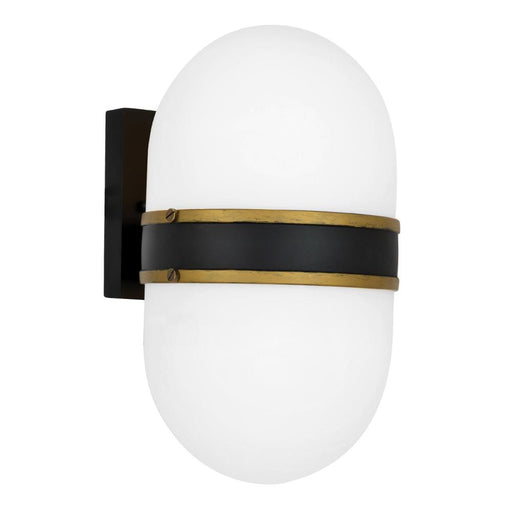 Crystorama Brian Patrick Flynn for Crystorama Capsule 1 Light Matte Black + Textured Gold Outdoor Sconce