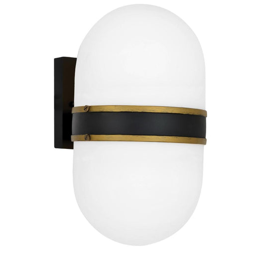 Crystorama Brian Patrick Flynn for Crystorama Capsule 2 Light Matte Black + Textured Gold Outdoor Sconce