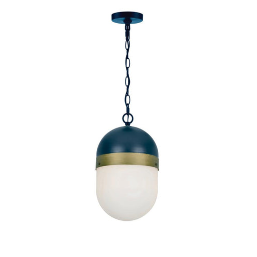 Brian Patrick Flynn Capsule 1 Light Matte Black + Textured Gold Outdoor Pendant | CAP-8507-MK-TG