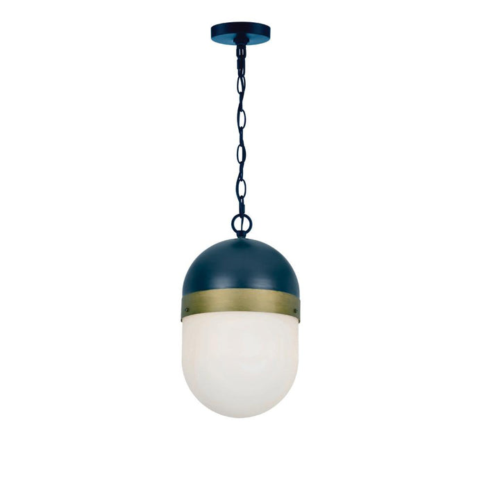 Brian Patrick Flynn Capsule 1 Light Matte Black + Textured Gold Outdoor Pendant | CAP-8507-MK-TG