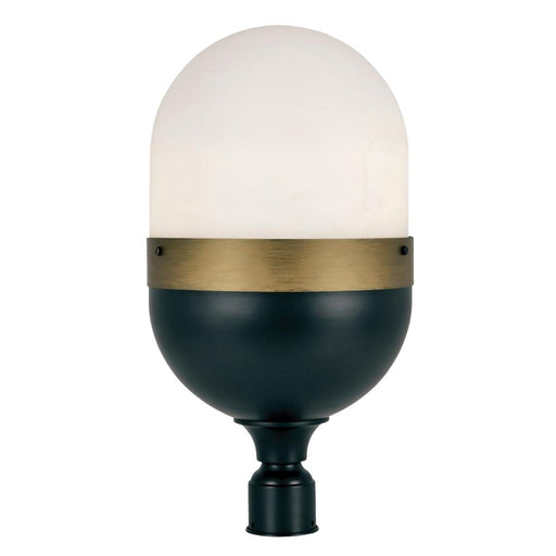 Crystorama Brian Patrick Flynn for Crystorama Capsule 3 Light Matte Black + Textured Gold Outdoor Post