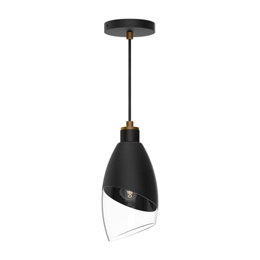 Capri 5-in Clear Glass/matte Black 1 Light Pendant | PD587105MBCL
