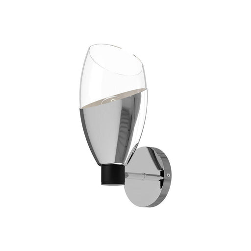 Alora Capri 5-in Chrome/Clear Glass 1 Light Wall/Vanity