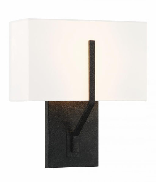 Crystorama Carlyn 2 Light Black Sconce