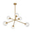 Cassia 40-in Aged Brass/clear Glass 6 Lights Chandelier | CH549640AGCL