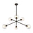 Cassia 40-in Matte Black/clear Glass 6 Lights Chandelier | CH549640MBCL
