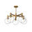 Alora Castilla 29-in Aged Gold/Clear Glass 5 Lights Chandeliers