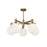 Castilla 29-in Aged Gold/opal Matte Glass 5 Lights Chandeliers | CH506129AGOP