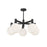 Alora Castilla 29-in Matte Black/Opal Matte Glass 5 Lights Chandeliers