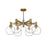 Alora Castilla 29-in Aged Gold/Clear Glass 6 Lights Chandeliers