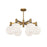 Castilla 29-in Aged Gold/opal Matte Glass 6 Lights Chandeliers | CH506230AGOP