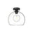 Alora Castilla 12-in Clear Glass/Matte Black 1 Light Flush Mount